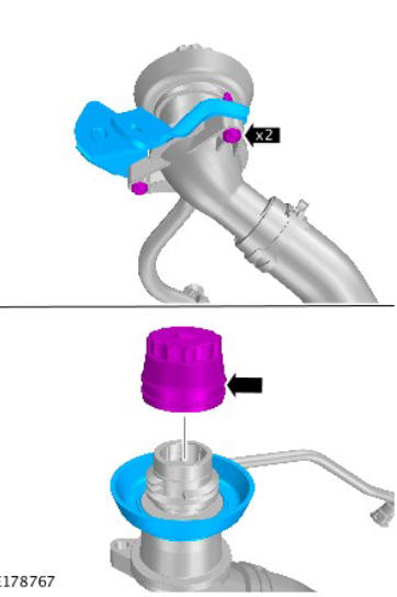 Engine Emission Control - Ingenium i4 2.0l Diesel Diesel Exhaust Fluid Filler Assembly (G1875908) / Removal and Installation