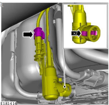 Engine Emission Control - Ingenium i4 2.0l Diesel Diesel Exhaust Fluid Tank (G1875909) / Removal and Installation
