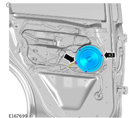 Rear Door Speaker (G1785140) / Removal and Installation