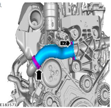 Fuel Charging and Controls - Turbocharger - Ingenium i4 2.0l Diesel Turbocharger Oil Supply Tube (G1875966) / Removal and Installation