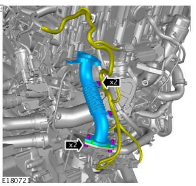 ENGINE - INGENIUM I4 2.0L DIESEL EXHAUST MANIFOLD (G1875876) REMOVAL AND INSTALLATION