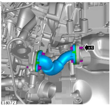 ENGINE - INGENIUM I4 2.0L DIESEL EXHAUST MANIFOLD (G1875876) REMOVAL AND INSTALLATION