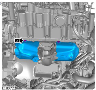 ENGINE - INGENIUM I4 2.0L DIESEL EXHAUST MANIFOLD (G1875876) REMOVAL AND INSTALLATION