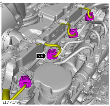 Fuel Charging and Controls - Ingenium i4 2.0l Diesel Fuel Injectors (G1875958) Removal and Installation