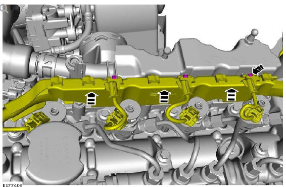 Fuel Charging and Controls - Ingenium i4 2.0l Diesel Fuel Injectors (G1875958) Removal and Installation
