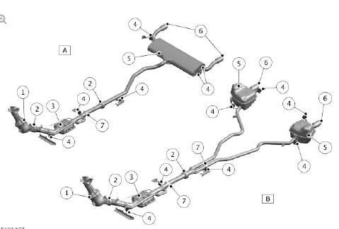 COMPONENT LOCATION - SHEET 1 OF 2 - VEHICLES WITHOUT SELECTIVE CATALYST REDUCTION ( SCR ) SYSTEM