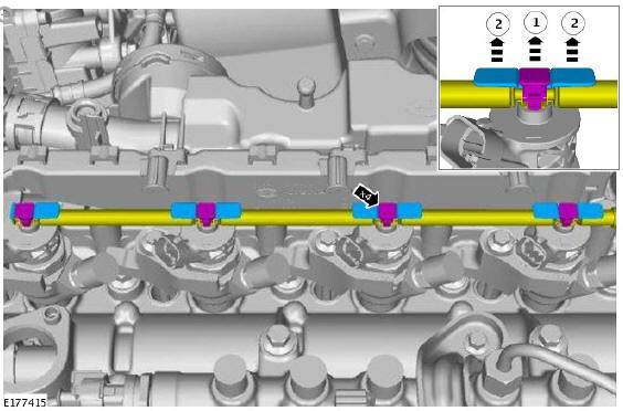 Fuel Charging and Controls - Ingenium i4 2.0l Diesel Fuel Injectors (G1875958) Removal and Installation