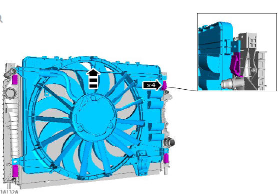 Engine Cooling - Ingenium i4 2.0l Diesel Radiator (G1879557) / Removal and Installation