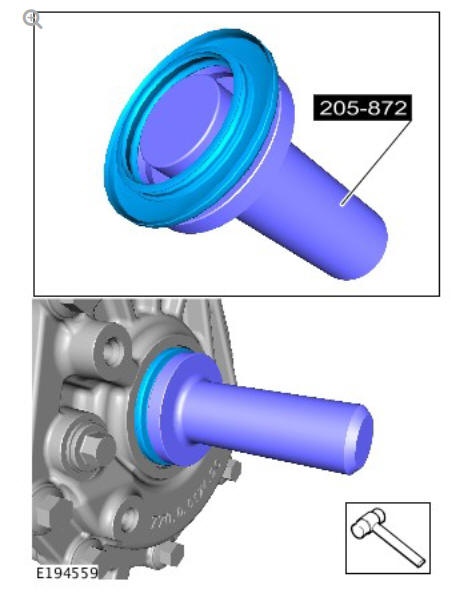 AWD Right Transfer Case Seal - Ingenium i4 2.0l Diesel (G1894416) / Removal and Installation