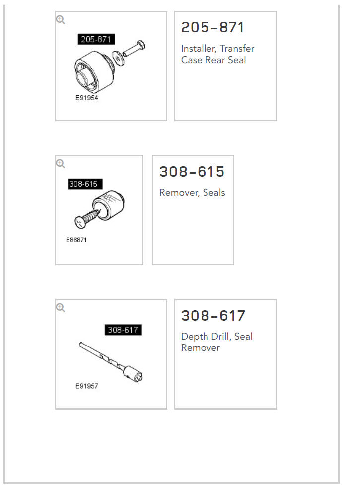 AWD Transfer Case Rear Seal - Vehicles Without- Active Driveline (G1357768) / Removal and Installation